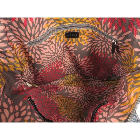 Lodis Siera Black Leather Travel Tote Large Pebbled Leather Shoulder Bag - Picture 7 of 8